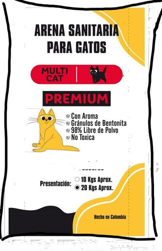 Arena Para Gatos Premium X 20 K