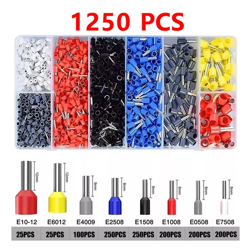Alicate Terminales Crimpador Pinzas Pelacables+1250 Pcs