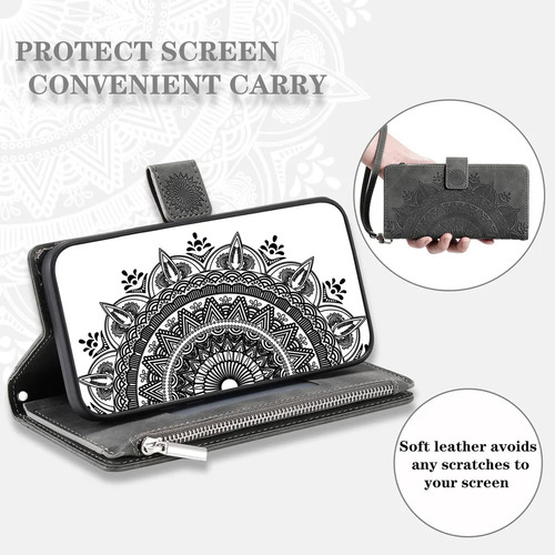 Funda De Piel Con Tapa Para Tarjetas Y Cartera .