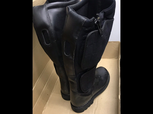 Imagen 3 de 3 de Botas Para Motorizados Policiales En Cuero