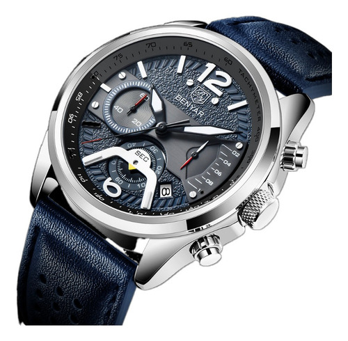 Relojes De Cuarzo Benyar Chronograph Waterproof Para Hombre