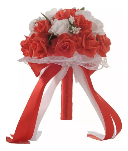 Un Ramo De Boda Nupcial Con Rosas De Cristal