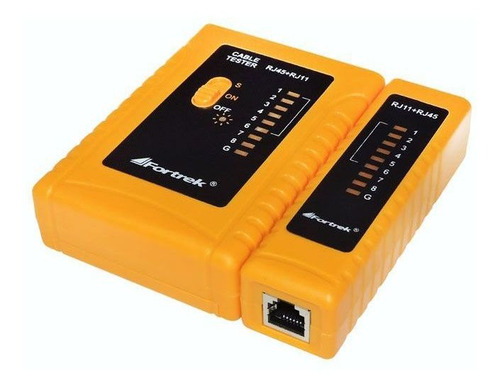 Imagem 1 de 5 de Testador De Cabos De Rede 4 Pares Utp Rj45 Teste Com Leds