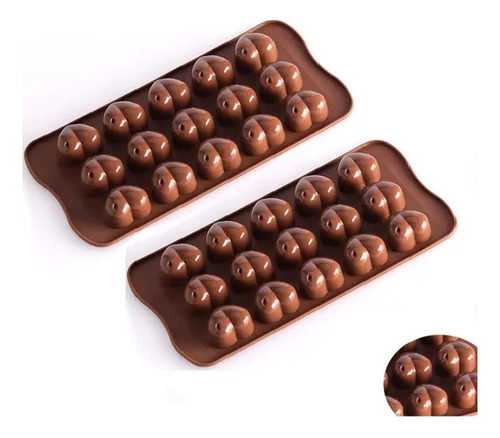 Pack X2 Moldes Para Chocolates Moldes Chocolates Corazon 