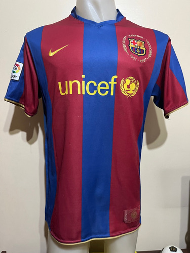 Camiseta Barcelona 2007 2008 Messi #19 Argentina T. L - Xl