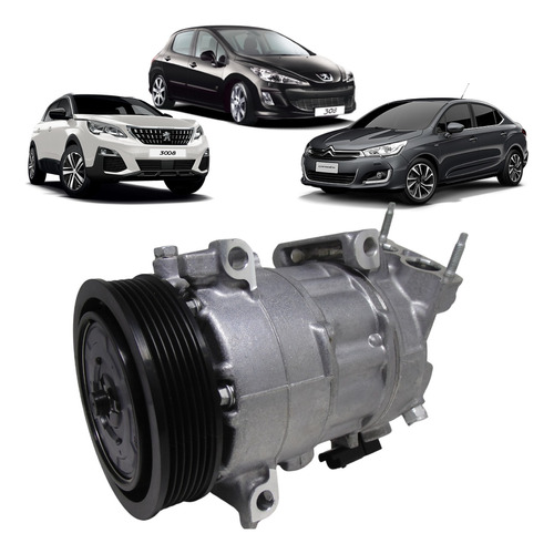 Compressor Ar Citroen C4 Lounge Thp 1.6 2013 Em Diante