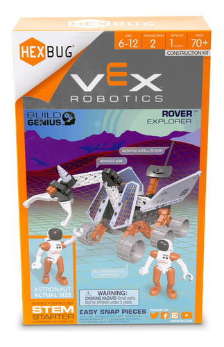 Rover Hexbug Vex Explorers De Juguete Con 1 Astronauta De Má