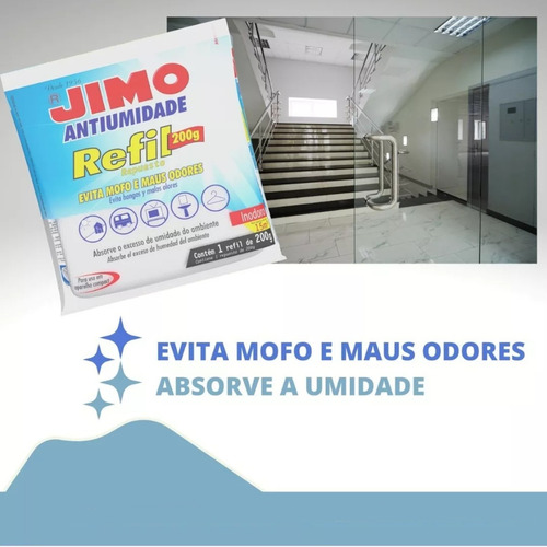 6un Refil Antiumidade Antimofo Jimo Guarda-roupa Closet 200g