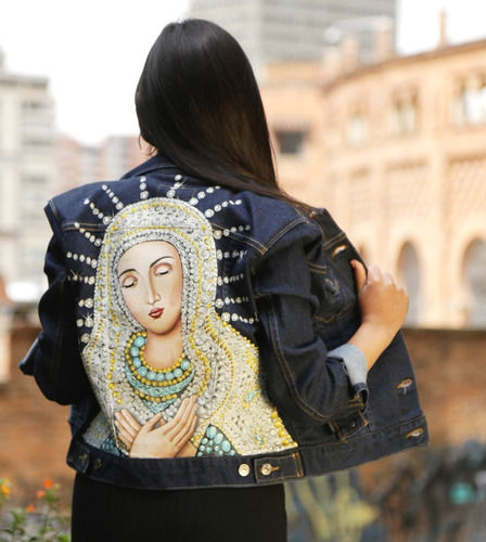 Chaqueta Pintada A Mano- Virgen 