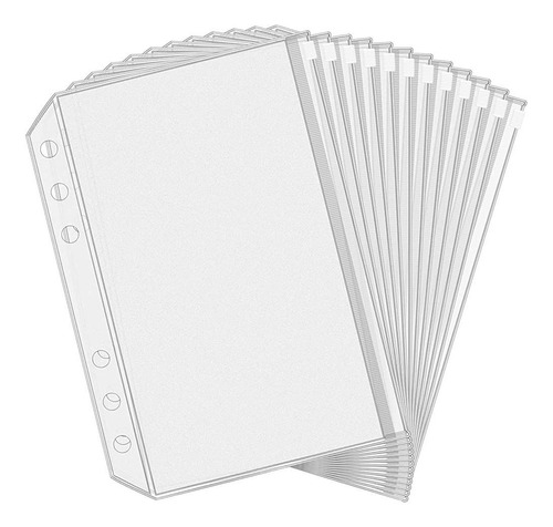 Antner 12pcs A5 Bolsillos De Carpeta 6 Agujeros Sobres De Ef