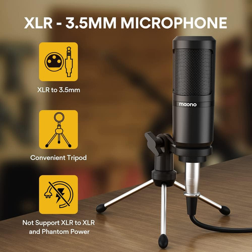 Maono Podcast Equipment Bundle Mezclador De Audio Todo-en...