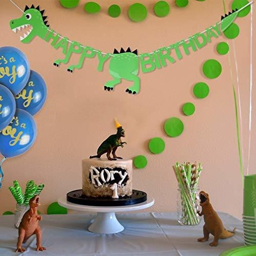 Fowecelt - Banner De Feliz Cumpleaños De Dinosaurio 3d, Deco | Envío gratis Fowecelt - Banner De Feliz Cumpleaños De Dinosaurio 3d, Deco | Envío gratis