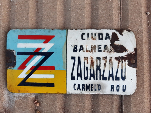 Chapa Esmaltada Balneario Zagarzazu