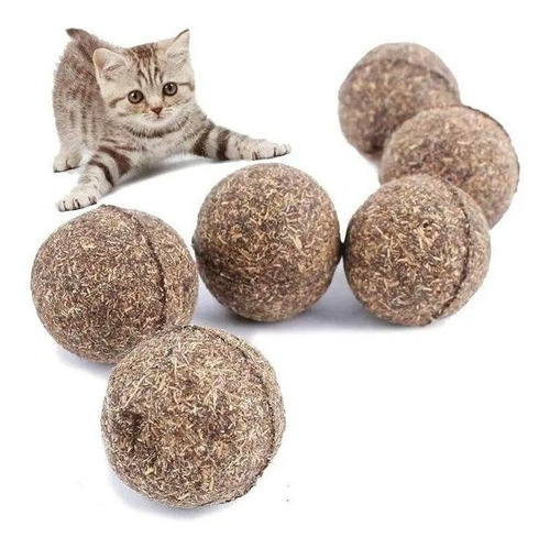 3u Bola Compactas Hierva Gatera Catnip Merienda Gatos 