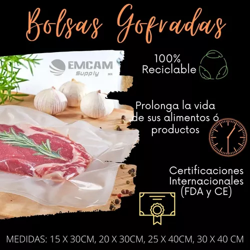 200 Bolsas De Vacio Gofrada 25x40 Cms Para Oster O Foodsaver