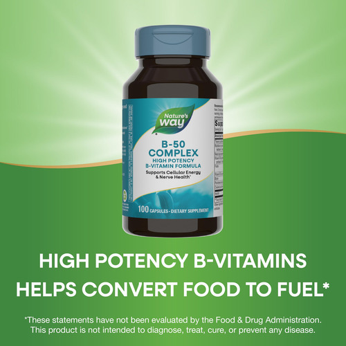 Nature's Way B-50 Complejo Vitaminas B 100 Cápsulas