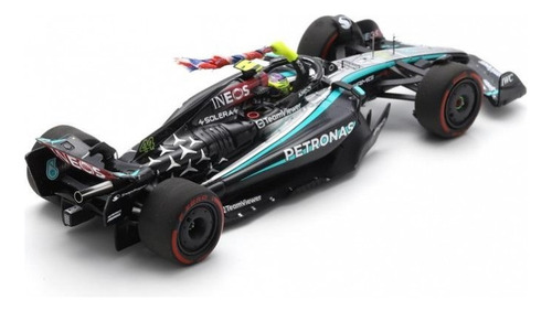 Miniatura Mercedes W15 F1 Hamilton Inglaterra2024 1/43 Spark Preto
