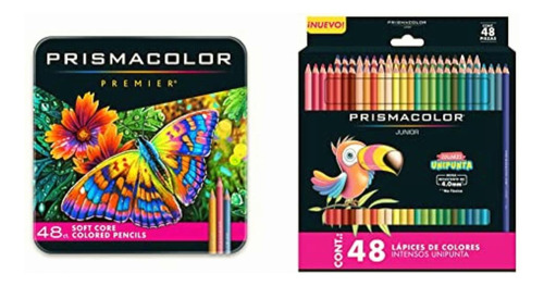 Prismacolor 3598t Premier Colored Pencils, Soft Core, 48