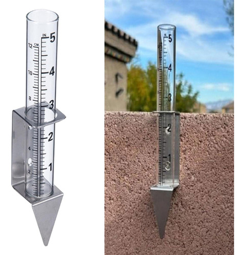 Pluviómetro Con Estaca De Metal, Medidor De Lluvia