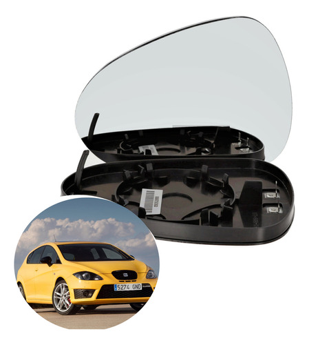 Luna Espejo Izquierdo Compatible Con Seat Leon 2009-2012