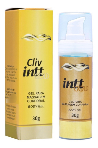 Gel Lubrificante Anestésico Anal Cliv Intt Gold Extra Forte