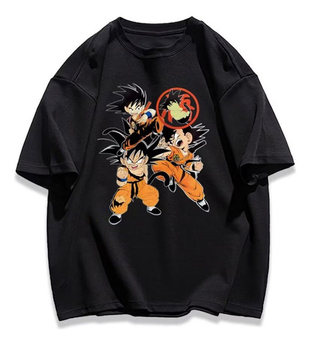 Camisetas Con Estampado De Manga Corta Dragon Ball Goku Figh
