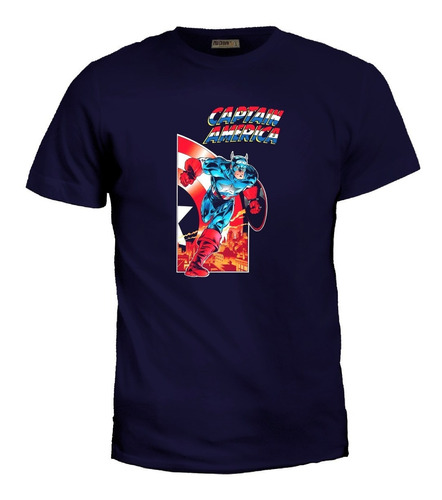 Camiseta Estampada Capitán América Avengers Comic Bto