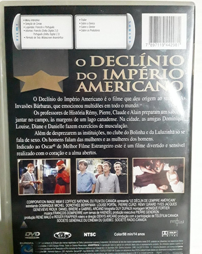 Dvd O Declínio Do Império Americano ( Ed Arte Interna) Novo