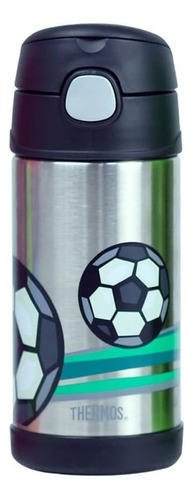 Garrafa Garrafinha Térmica Infantil Thermos 355ml Futebol