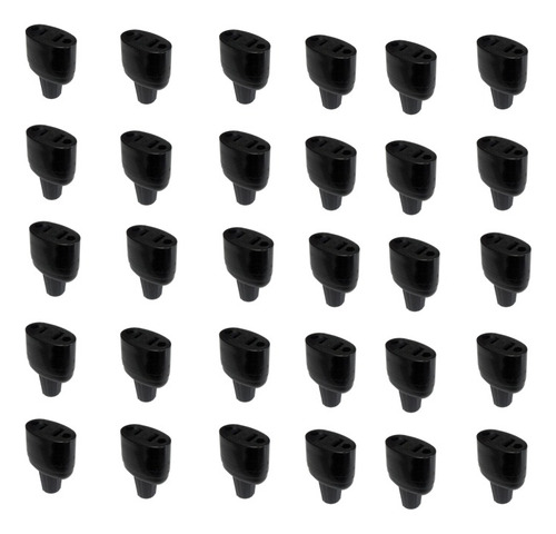 Fleximatic 8324 Pack Contacto Ovalado De Hule Color Negro