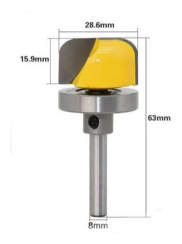 Fresa Cóncava Vástago De 8mm. Tugsteno Cobalto