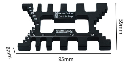 Calibre De Tenon Da Escala Métrica Do Gabarito Da Para