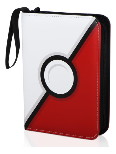 Vcispok Carpeta De Tarjetas Rojo Y Blanco Con 50 Paginas Ext