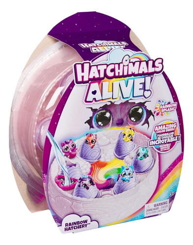 Hatchimals Alive, Rainbow Hatchery Con 6 Mini Figuras En Y 3