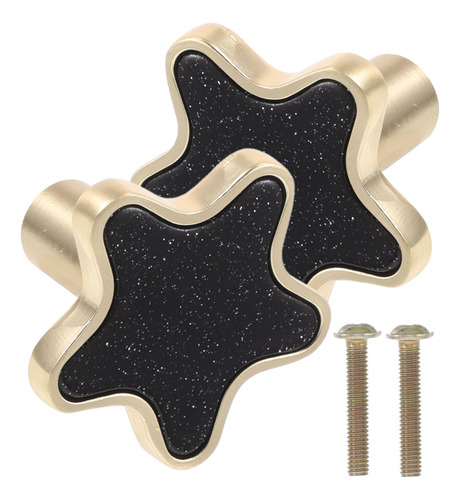Pomos De Puerta Decorativos De Metal En Forma De Estrella, 2