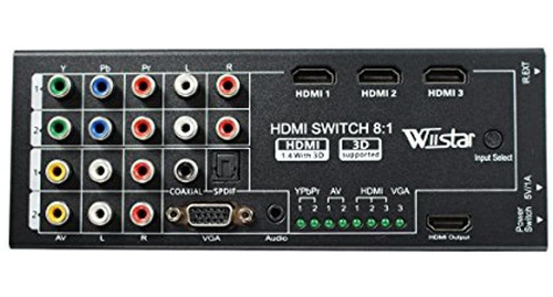 Conmutador Convertidor Hdmi Multifuncional Wiistar 8 Entrada