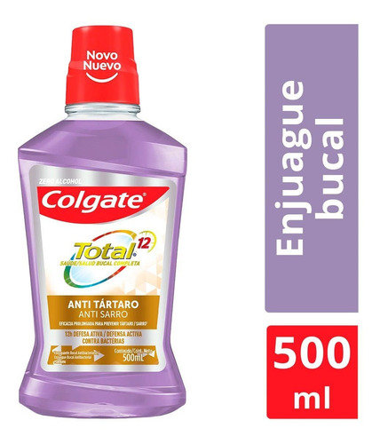 Enjuague Bucal Colgate Total 12 Anti Sarro 500ml
