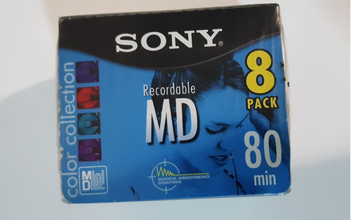 Sony Mini Disc. 80 Min. - Álbum De Música. Contiene 8 Mini D