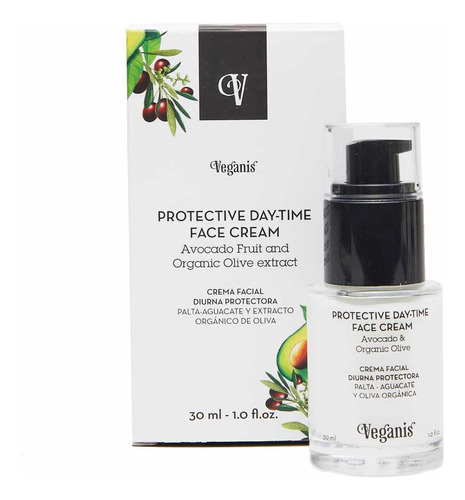 Crema Facial De Día Palta Y Oliva Nueva Fórmula 30ml Veganis