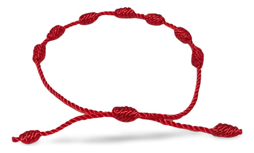 Pulseira 7 Nós Vermelha Kabbalah - Pulseira Da Proteção