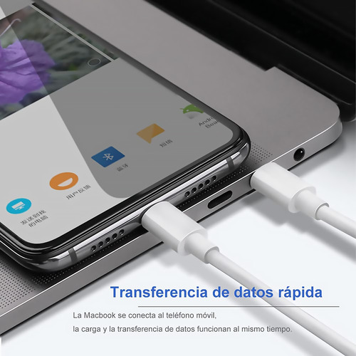 Cable 2 M 60w Usb Tipo C A Usb C Pd Carga Rápida Compatible