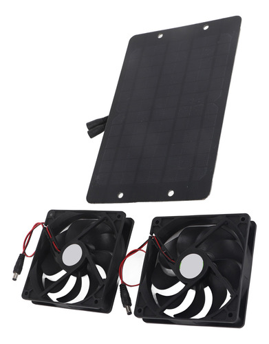 Kit De Ventilador Con Panel Solar, Extractor De Aire Doble,