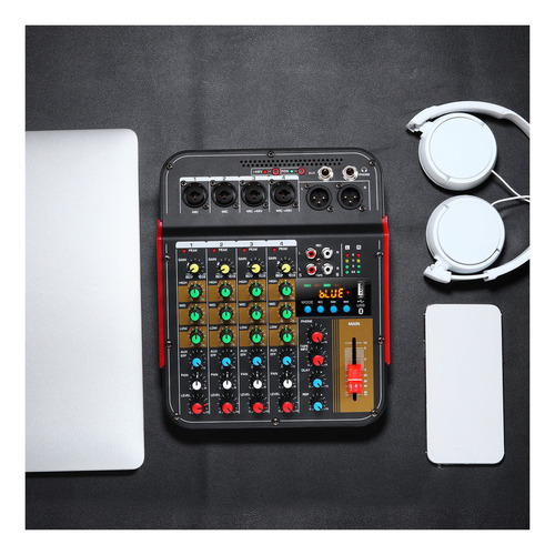 Mini Mezclador De Audio Mg4 Con Ecualizador De 3 Bandas Con