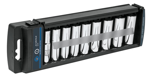 Juego De 9 Dados Milimétricos Largos Cuadro 3/8in Truper
