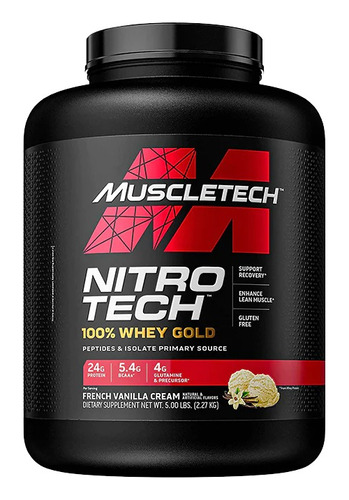 Nitro Tech 100% Whey Gold - 69 Servicios Vainilla-muscletech