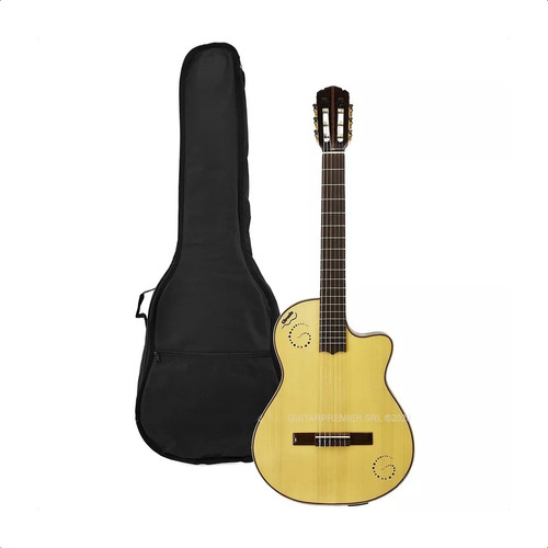 Guitarra Electrocriolla Gracia Gold Profesional Funda 300kec