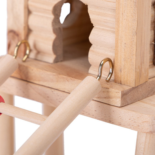 Nobleza Escalera Vertical Para Hamster Y Aves 2-pzs Marrón Claro