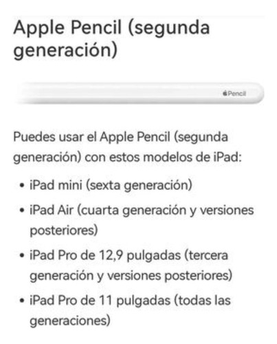 Apple Pencil 2 Segunda Generación Original. (Usado)