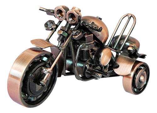 Escultura Clásica De Motocicleta De Metal Para Una