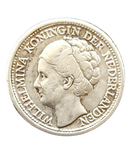 1/4 Gulden Florín Curazao 1944 Moneda Plata De Colección 